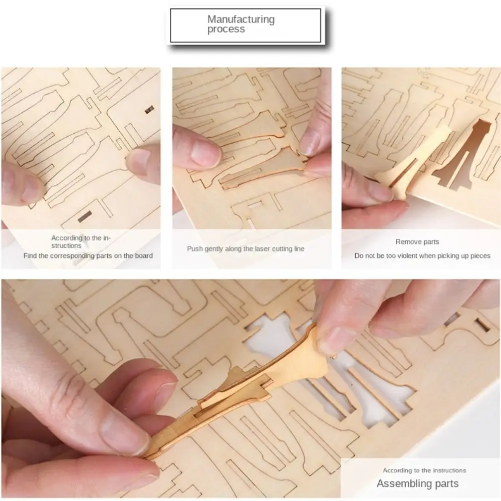 Locomotiva a vapore Puzzle in legno 3D Modello di assemblaggio fatto a mano creativo Kit di blocchi di costruzione artigianali fai-da-te