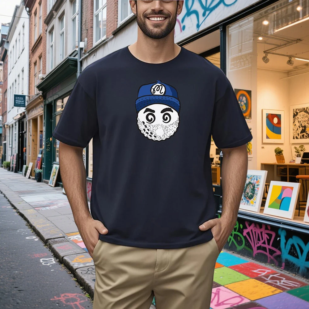 Summer Round-neck Short-sleeved Tops Golf Print Men's and Women's New Style Fashion Outdoor Tees Casual Couple Cotton T-Shirts