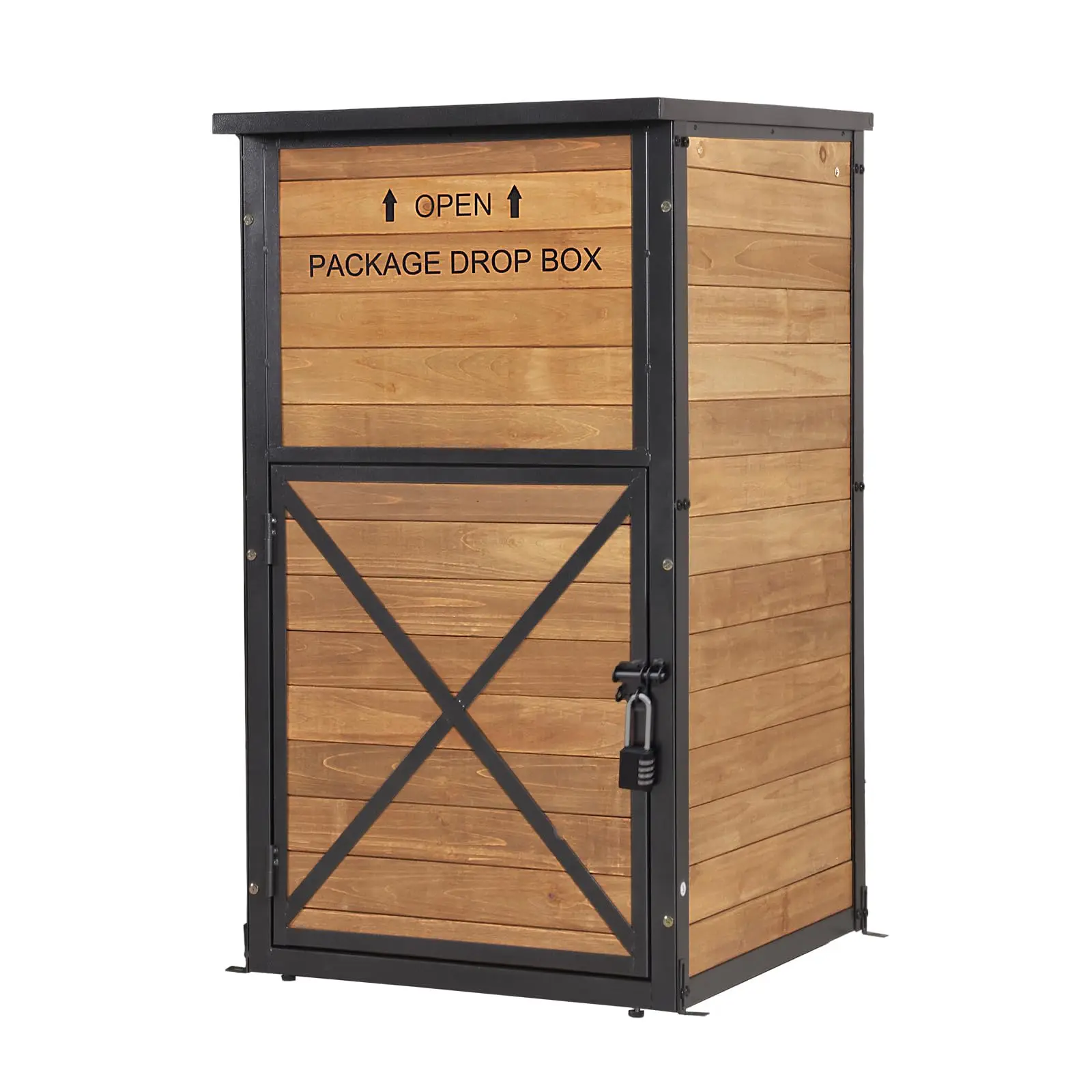 Package Delivery Boxes for Outside, Metal Fe Large Parcel Drop Box with Combination Lockable, Secure Anti Theft Package