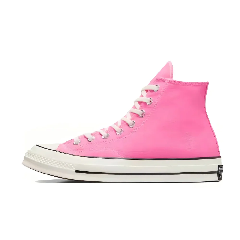 Converse Chuck 70 Unisex High-Top Canvas Sneakers  Pink, Round-Toe Design, Non-Slip Outsole, Durable & Fashionable A08184C