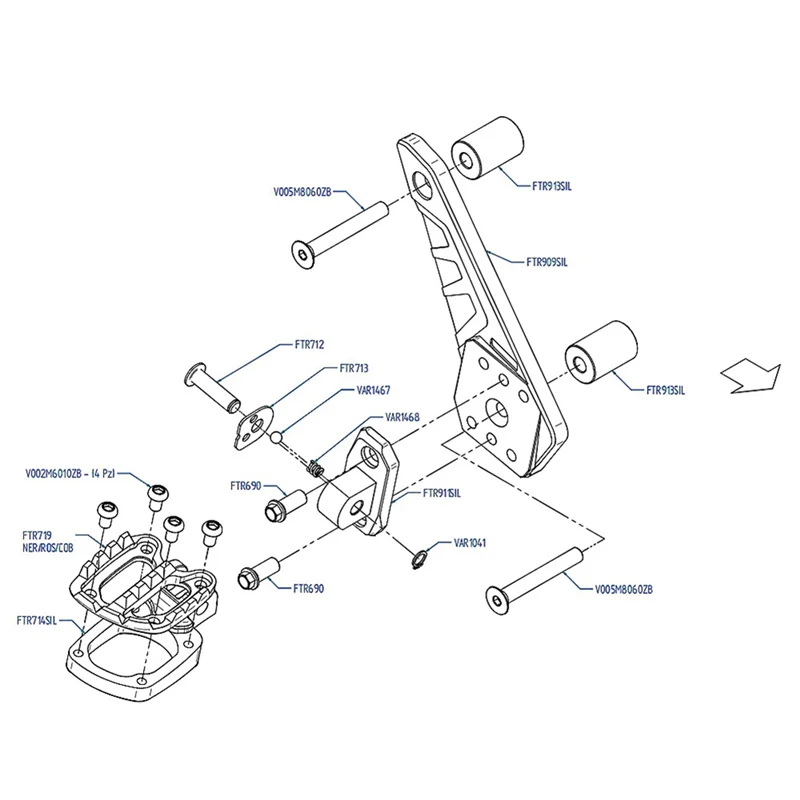 

High Quality For HONDA XADV 750 Footpegs For HONDA XADV 750 Passenger Rear Fold Footrest Silver