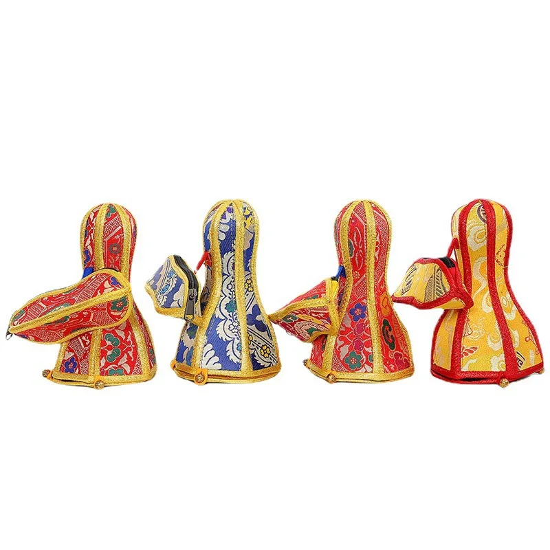 Durable Tibetan Vajra Bell Cover Set Thick Hard Protective Case for Five Pronged Dorje