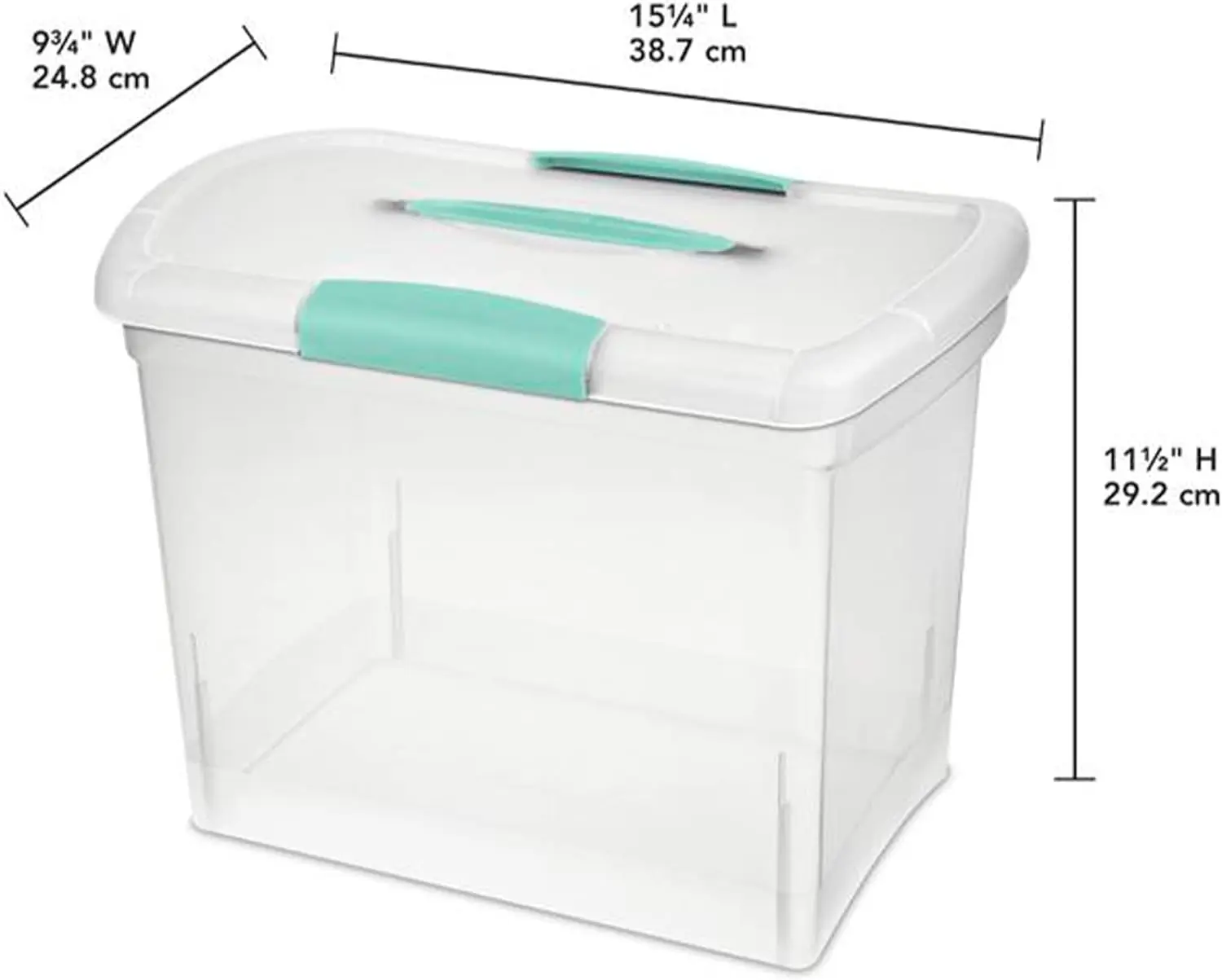 Sterilite Large Nesting ShowOffs Stackable Small Storage Bin with Latching Lid and Handle Plastic Container to Organize 12pcs