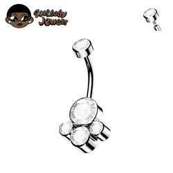 ASTM F136 Titanium Internal Thread Zircon Belly Button Piercing Sexy Belly Dance Piercing Bellybutton Body Jewelry Belly Ring
