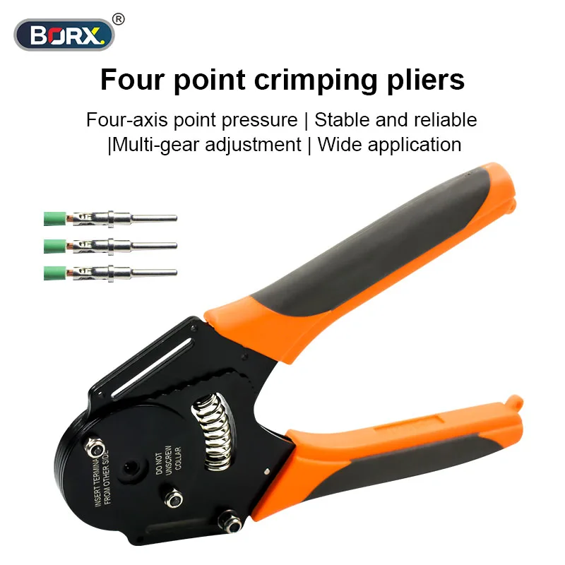 Small Portable Handheld Aviation Plug Pin Crimping Pliers Test Probe Male and Female Needle Four-core Connector Crimping Pliers