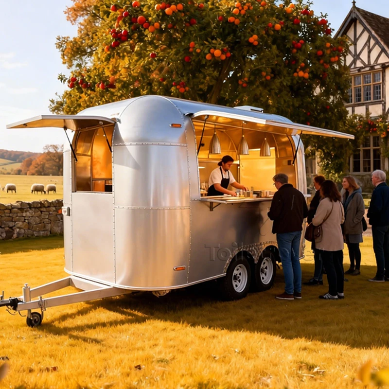 Prezzo economico Street Mini Mobile Hotdog Gelato Carrello per fast food Rimorchio con ruote Piccolo camion per alimenti in vendita negli Stati Uniti