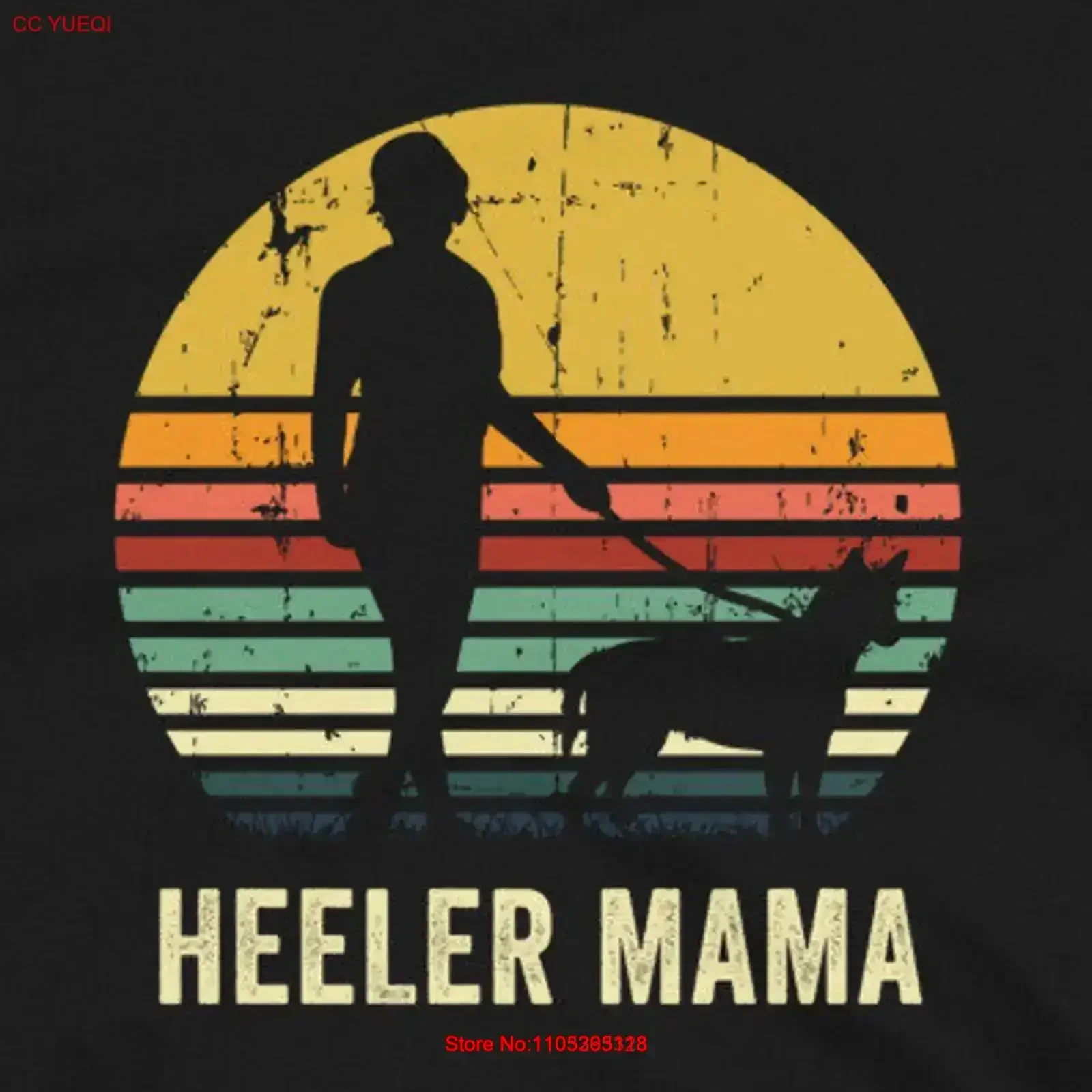 Camiseta para Mamá de Perro Cattle Dog Australiano, Estilo Retro, Roja o Azul, con Diseño de Mamá de Mascota Adorable, Vintage, Lavada, Casual, Transpirable para Hombre