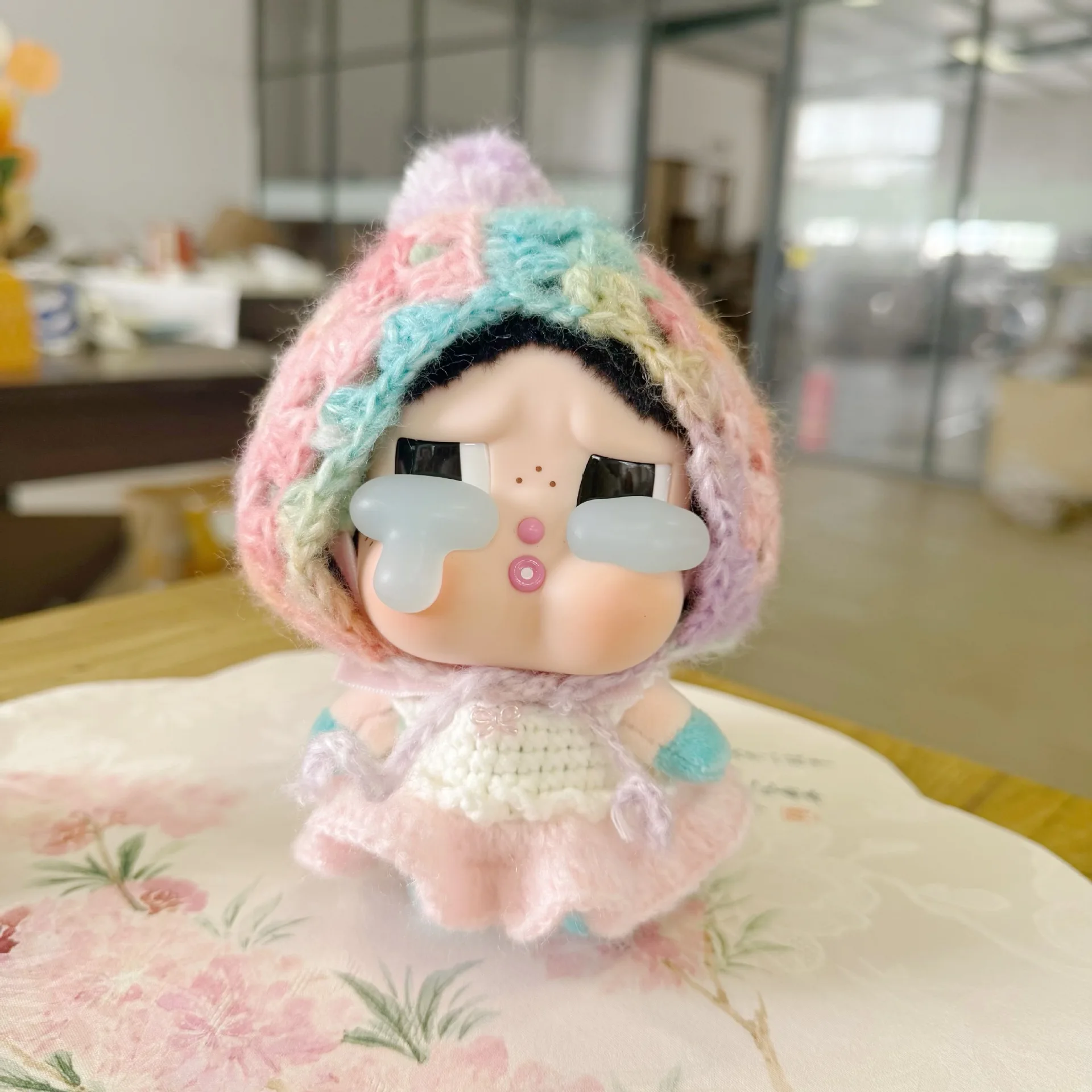 For 13CM CRYBABY Crying Baby Tears Vinyl Face Plush Doll Clothes Outfit Overalls Set Not Including Doll