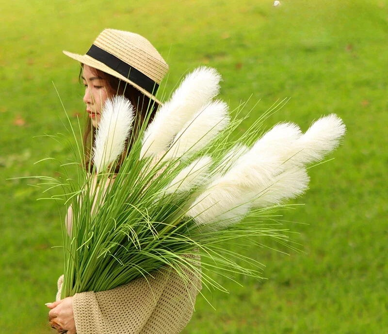 

Reed Grass Simulation Flower Decoration Interior Decoration Setaria Grass Green Plant Photo Props Landscaping Fake Flowers