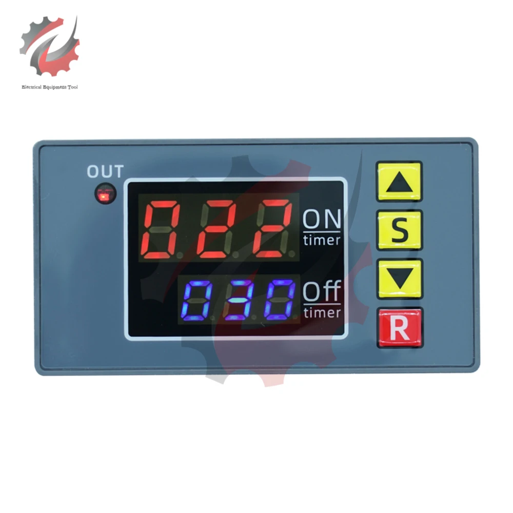 T3231 DC 12V 24V AC 110-220V Digital Time Delay Relay Module Cycle Delay Timer Dual LED Display Timing Relay Switch For Auto Car