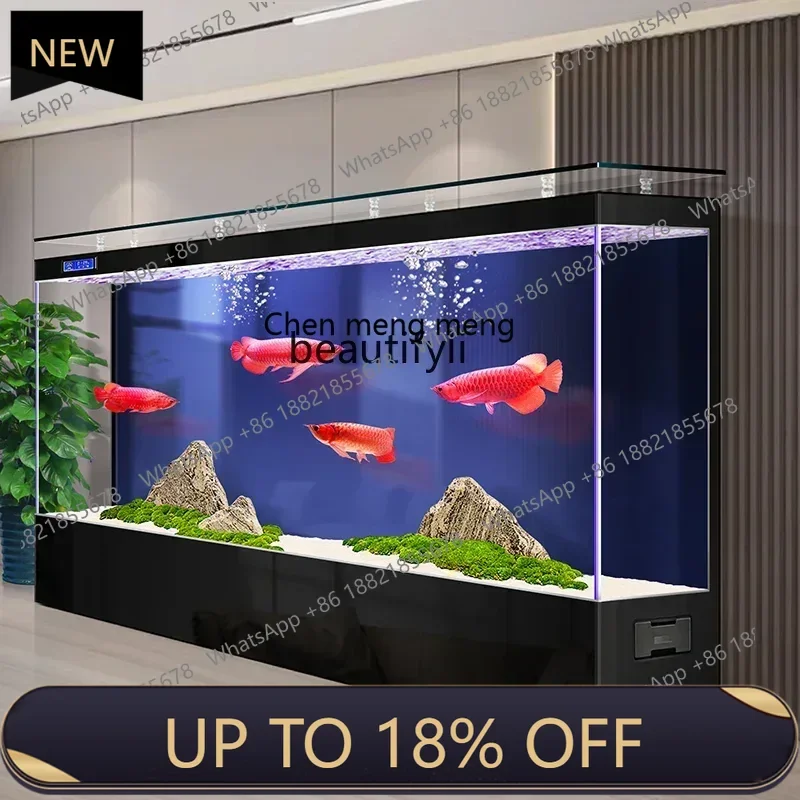 

P178 New fish tank aquarium living room household floor ultra-white glass company filtration cycle ecology