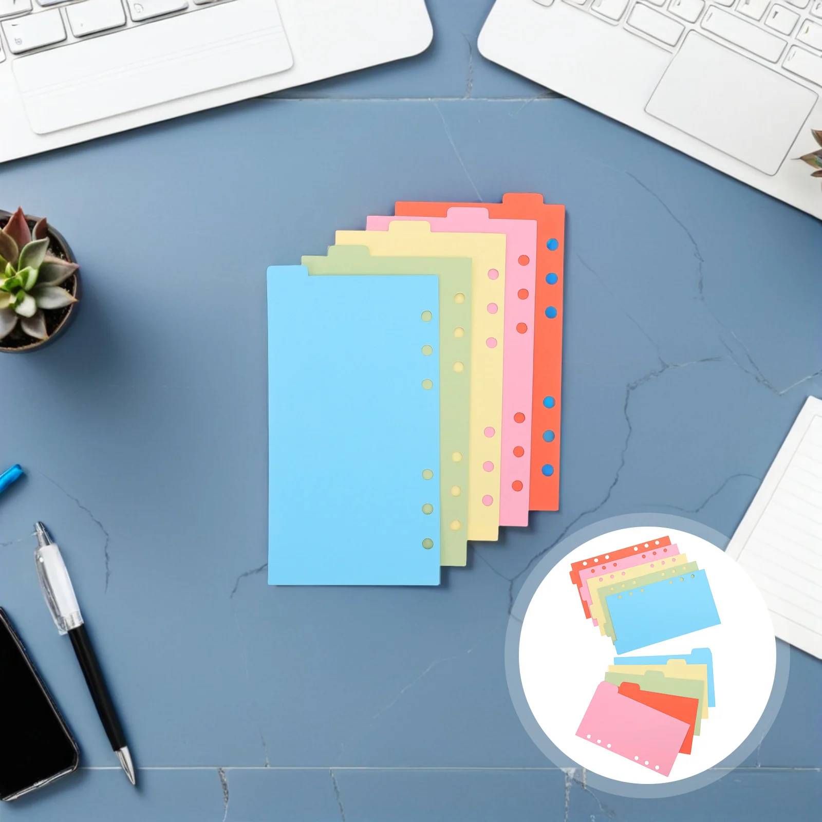 

6 set A6 Binder Dividers Tabs For 6 Ring Loose Leaf Binder Insert Pages Index Sheets Organizer Notebook Journal Planner School