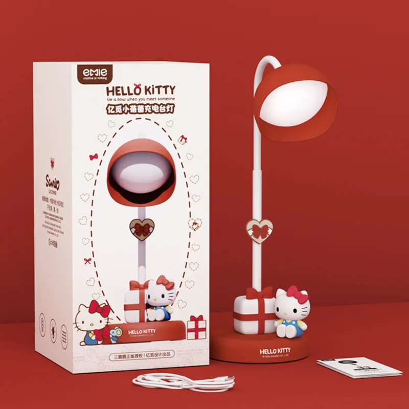 

Anime Hello kitty Figure Bedroom Reading Night Light Cartoon Table Lamp Desktop Model Ornaments Home Decoration Birthday Gifts