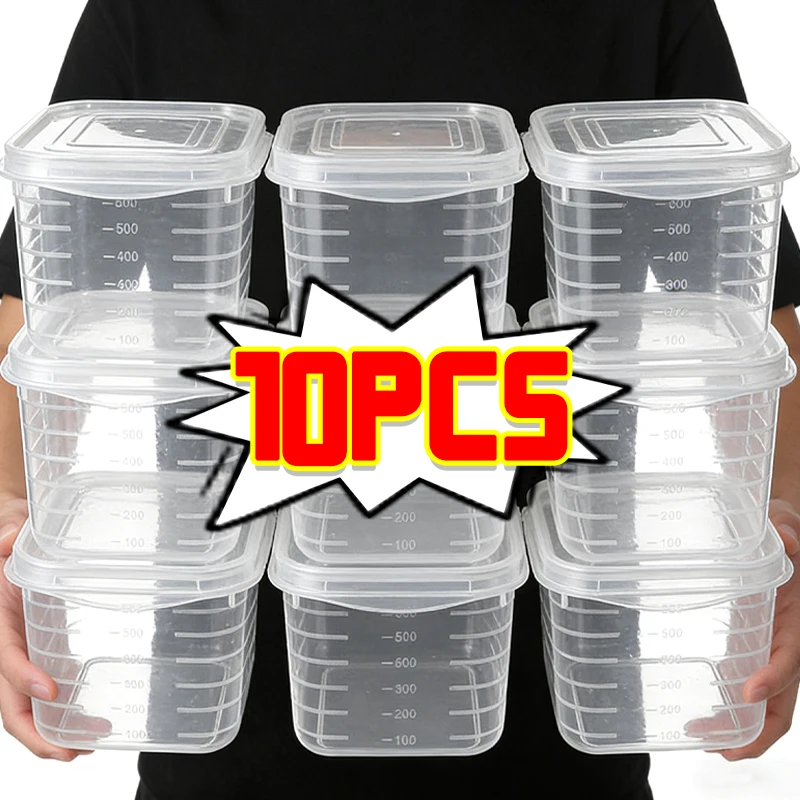 Caja de carne congelada para refrigerador de 700ML, contenedor de almacenamiento de frutas y verduras frescas, cajas para verduras y verduras transparentes para el hogar y la cocina con tapa