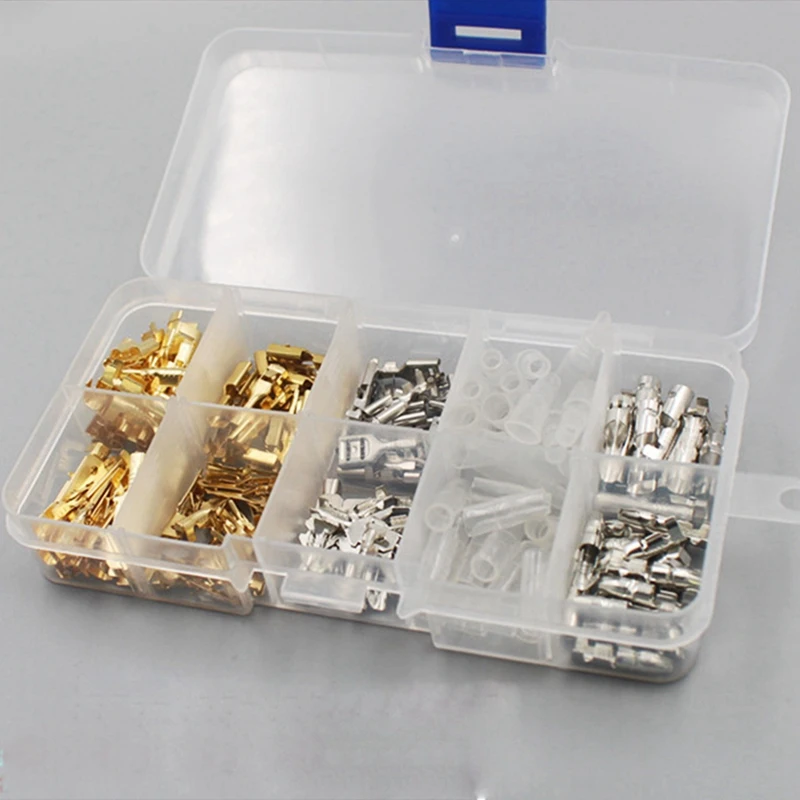 560Pcs 2.54Mm JST-XHP 2/3/4/5 Pin Housing With 150Pcs 6.3MM 2.8MM 4.8MM 4.0MM Connector Splice Crimp Wire Terminals