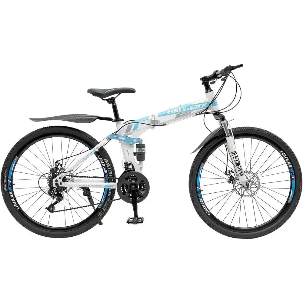 26 Full Suspension 21-Speed Mountain Bike with Dual Disc Brakes for Adults