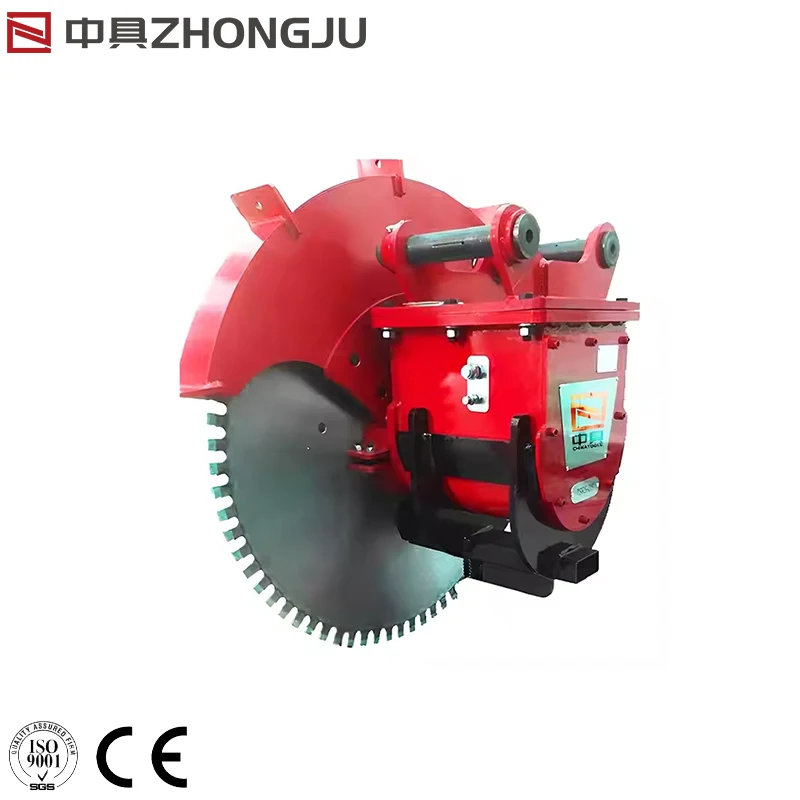 Construction Excavator Attachments Hydraulic Rock Saw Blade Stone & Concrete Cutting Saw for 6-40 Ton Excavators