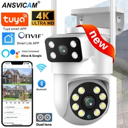 4K 8MP Dual Objektiv PTZ WIFI Kamera Full HD Dual Screen Ai Menschliches Auto Tracking Outdoor 4MP Sicherheit video Überwachung Kamera Tuya