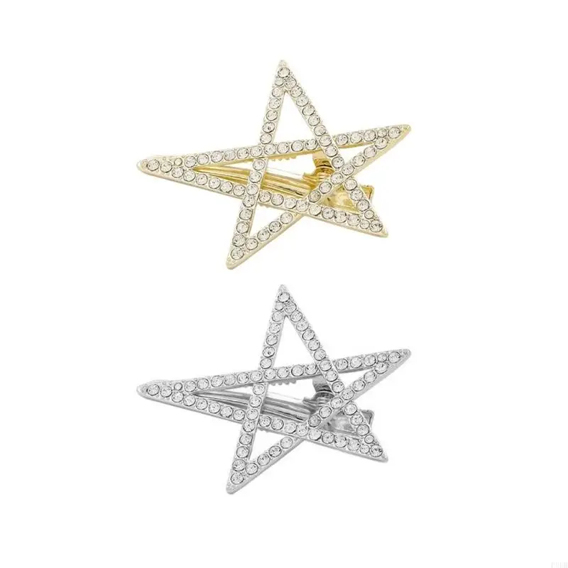 

P8DB Hollow Star Hairpins Hair Clip Star Hairpins Hair Clips Hairpin Hair Barrette Headwear Hair Pin Alloy Material for Girls