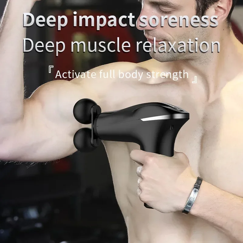 Mini High-frequency Vibration Double Massage Heads Light Weight Massage Gun for Relaxation & Muscle Relief for Stress Relief