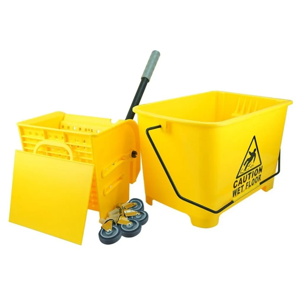 

Пластиковое ведро для швабры, утолщенное ведро емкостью 20 л с колесом, прочный строительный инструмент для мытья водяных грузовиков