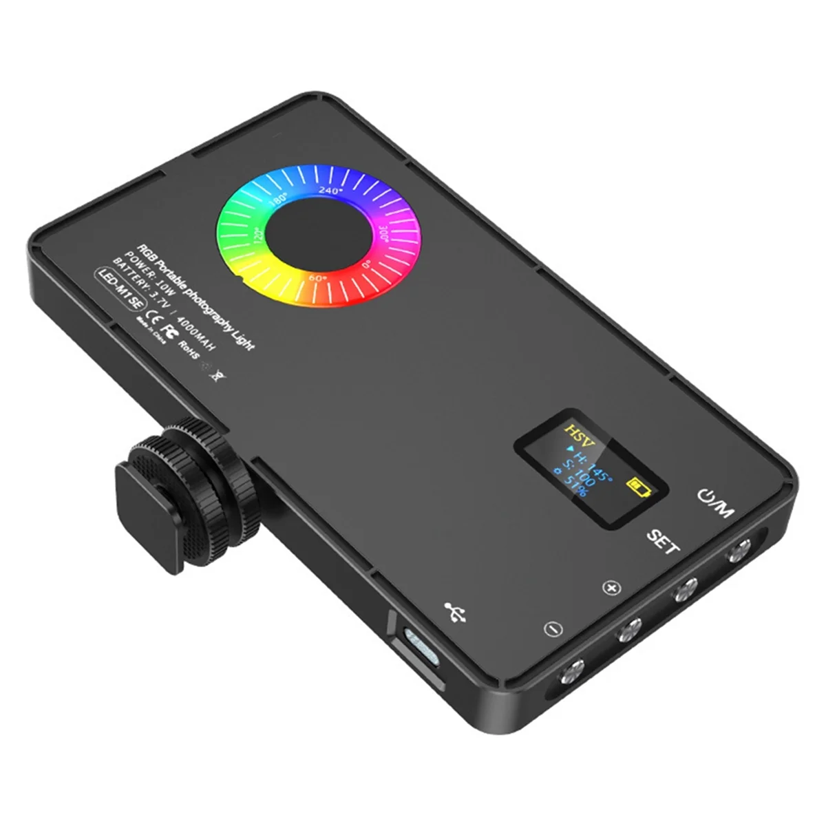 RGB LED Video Fill Light 4000Mah Battery Rechargeable Video Light Used for Photography Video Live Fill