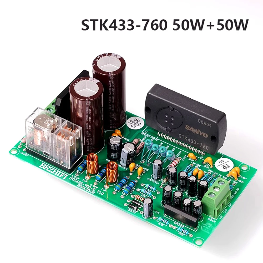 1pc STK433-760 Thick Film 50WX2 HIFI Amplifier Finished Board