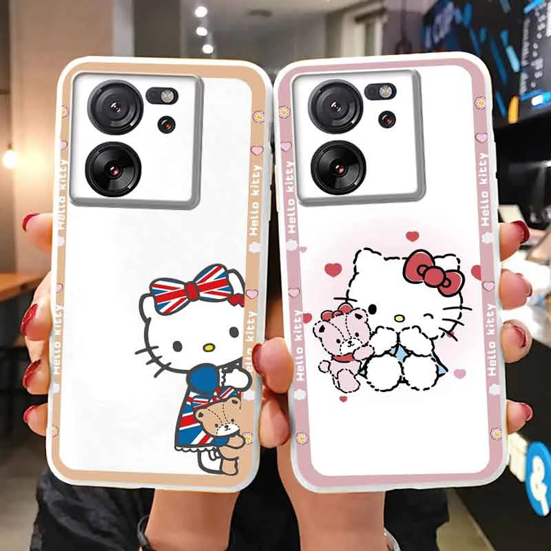 Cartoon Phone Case For Xiaomi Mi 13T xiaomi13t Anti-drop Cinnamoroll Kuromi Hello Kitty Silicone Shockproof Funny Siling Cover