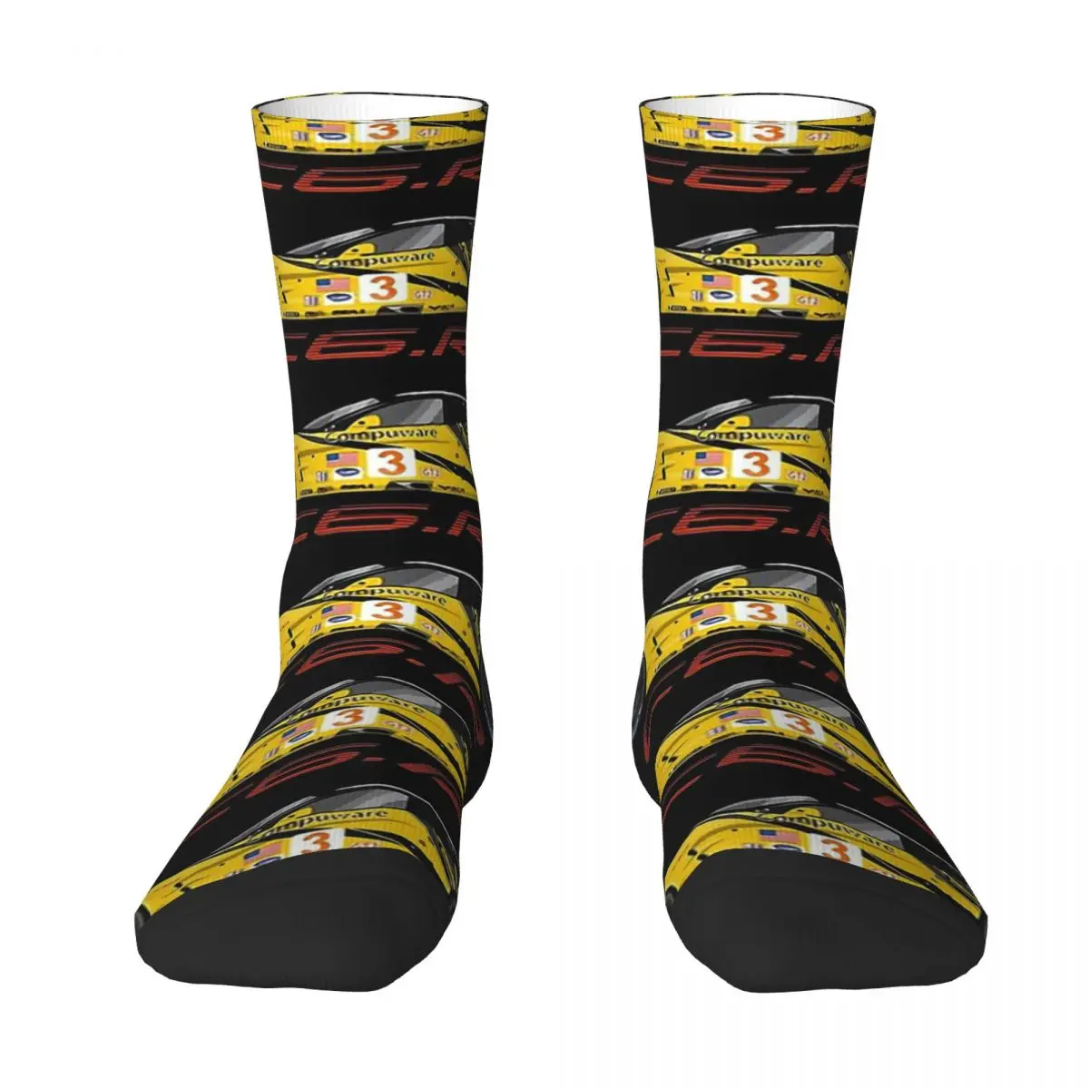 Car Racing Miller Corvette C6.R ZR1 GT2 Men Women Socks Windproof Novelty Spring Summer Autumn Winter Stockings Gift