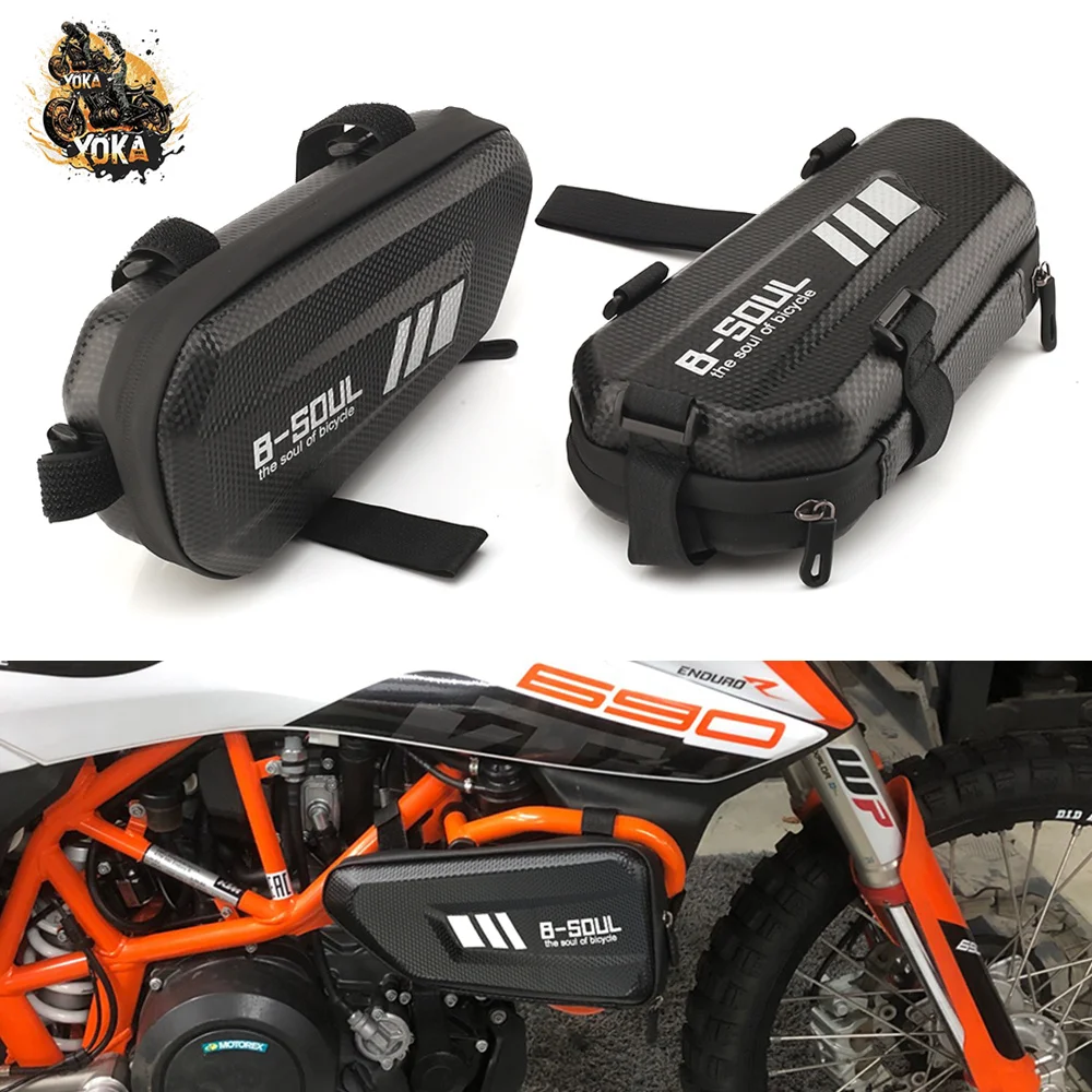 For Ktm 125 200 250 390 790 890 990 Adv Duke 1290 Super Adventure Motorcycle Waterproof Hard Shell Triangle Tool Frame Side Bag