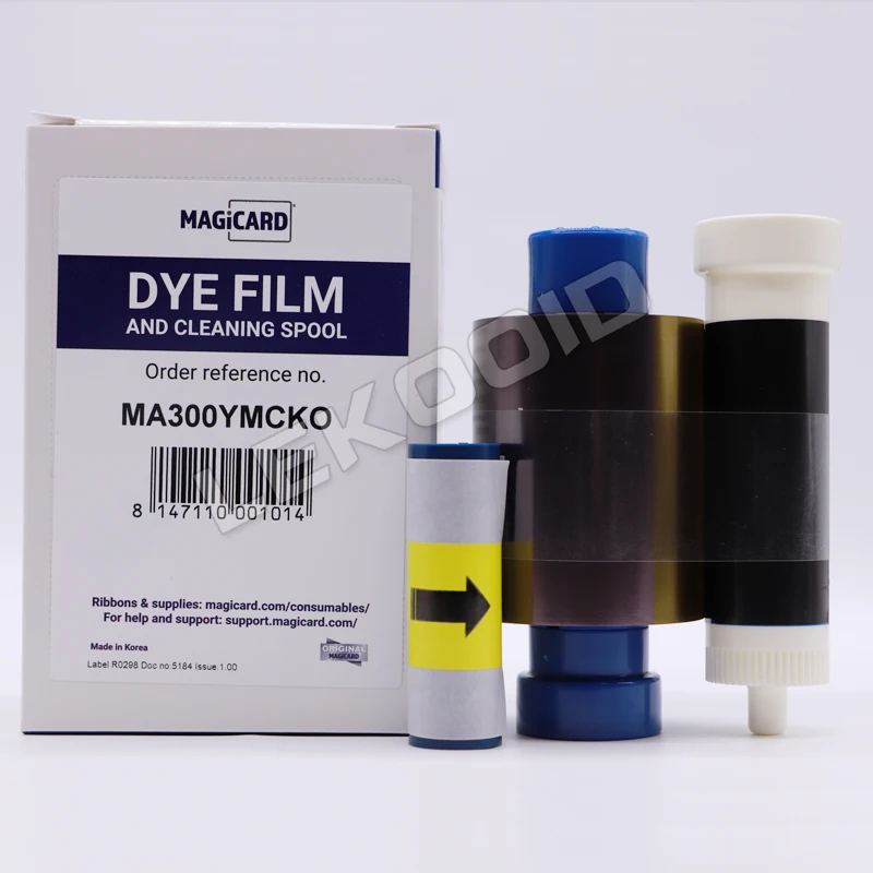 Magicard Pronto Enduro3E Rio Pro ID Card Printer MA300 YMCKO Full Panel Color Ribbon 300 Prints
