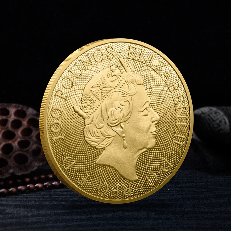 Twelve Constellation Queen Elizabeth II Commemorative Coins Gold Plated Collectibles British