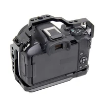 Equipo de jaula de cámara para Canon EOS R50, funda protectora de cámara con soporte de zapata fría para micrófono de luz LED para trípode Arca-Swiss