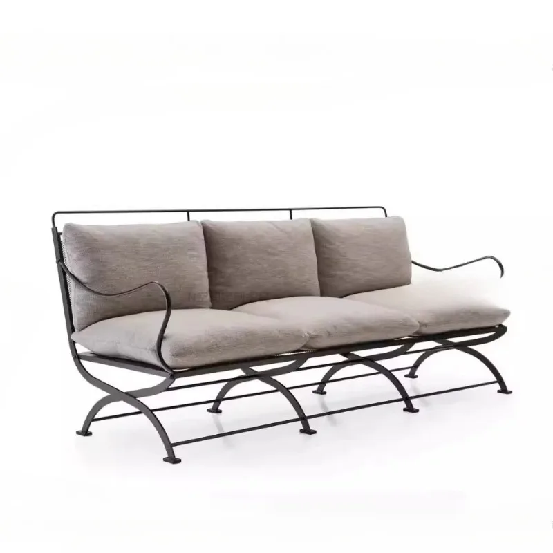 

courtyard hotel leisure wrought iron sofa table and chair combination open-air bed and breakfast furniture modern dining chair