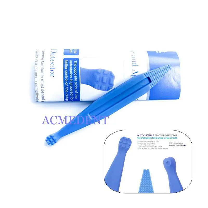 

1Pieces Dental Instruments Cracked Teeth Explorer Probe Tooth Cavities Locator Fracture Detector Crown Bridge Seater Blue