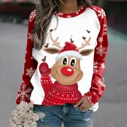 2024 Hot Sale Unisex Round Neck Sweater Christmas Style 3D Printed Sweater Pullover