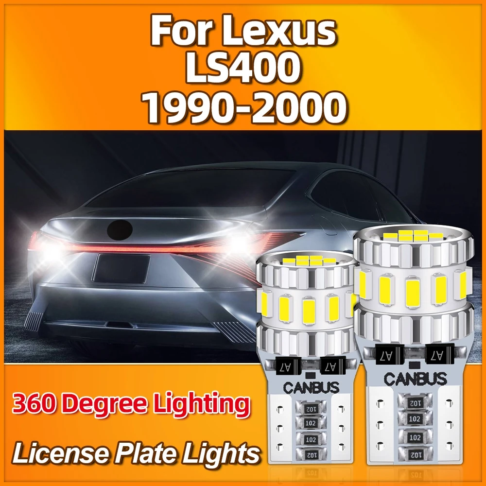 

2PCS T10 W5W Super Bright LED Car Parking Lights 12V License Plate Lamp For Lexus LS400 1990-1994 1995 1996 1997 1998 1999 2000
