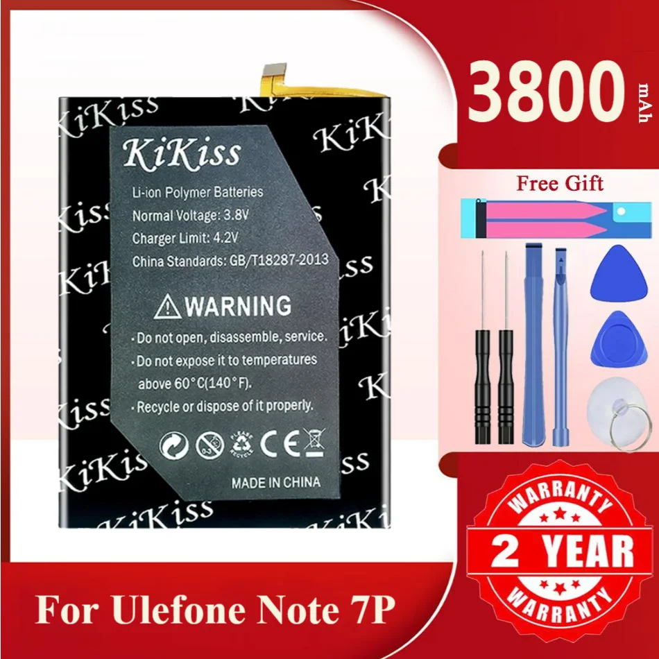 

KiKiss лучший новый аккумулятор 3800 мАч Note 7P для Ulefone Note7P аккумулятор мобильного телефона Batterij