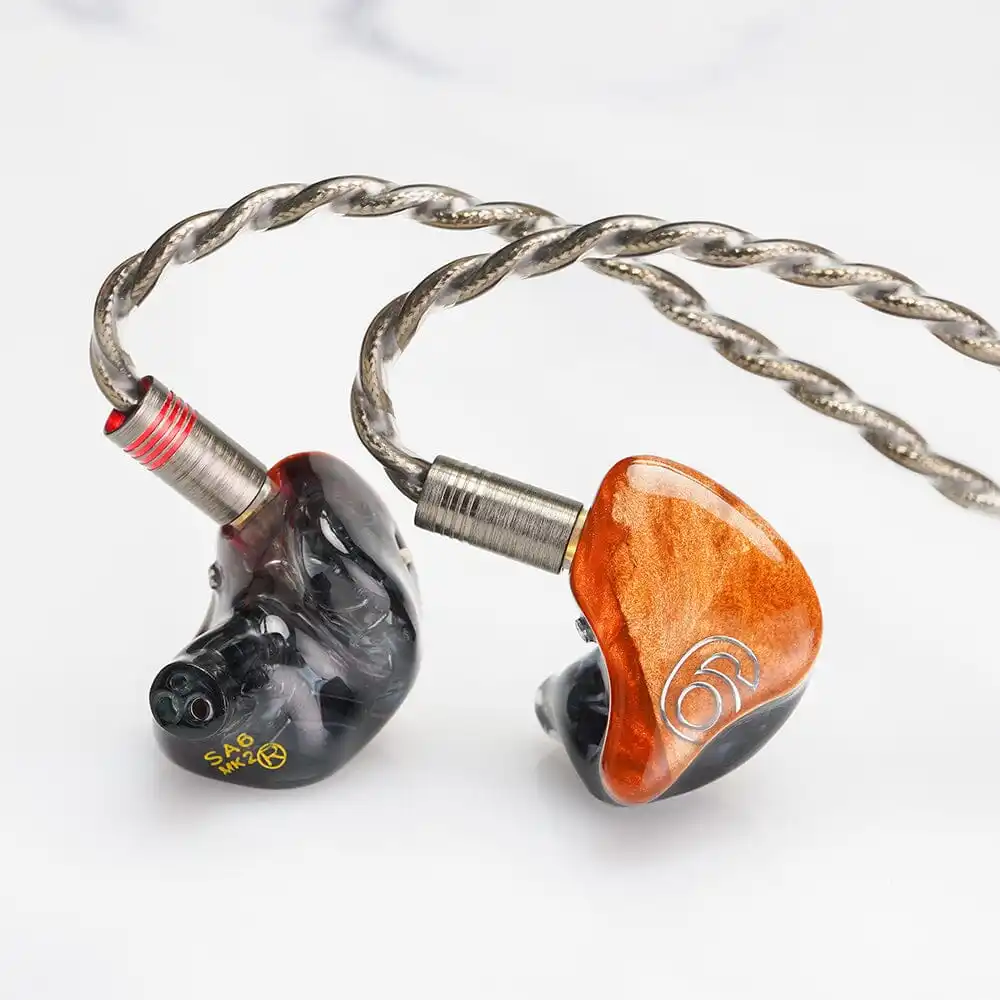 Imagem -02 - Dunu Sa6 Mkiimk2 6ba In-ear Monitores Iems Equilíbrio Armação Drivers Fones de Ouvido Interruptor Ajuste de Madeira Sólida Cobre Fone de Ouvido