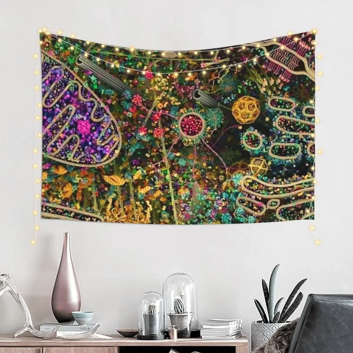 Human Cell Detailed, Biologist/Scientist/Science Lover Tapestry Cute Room Decor Decoration Wall Wall Coverings Tapestry