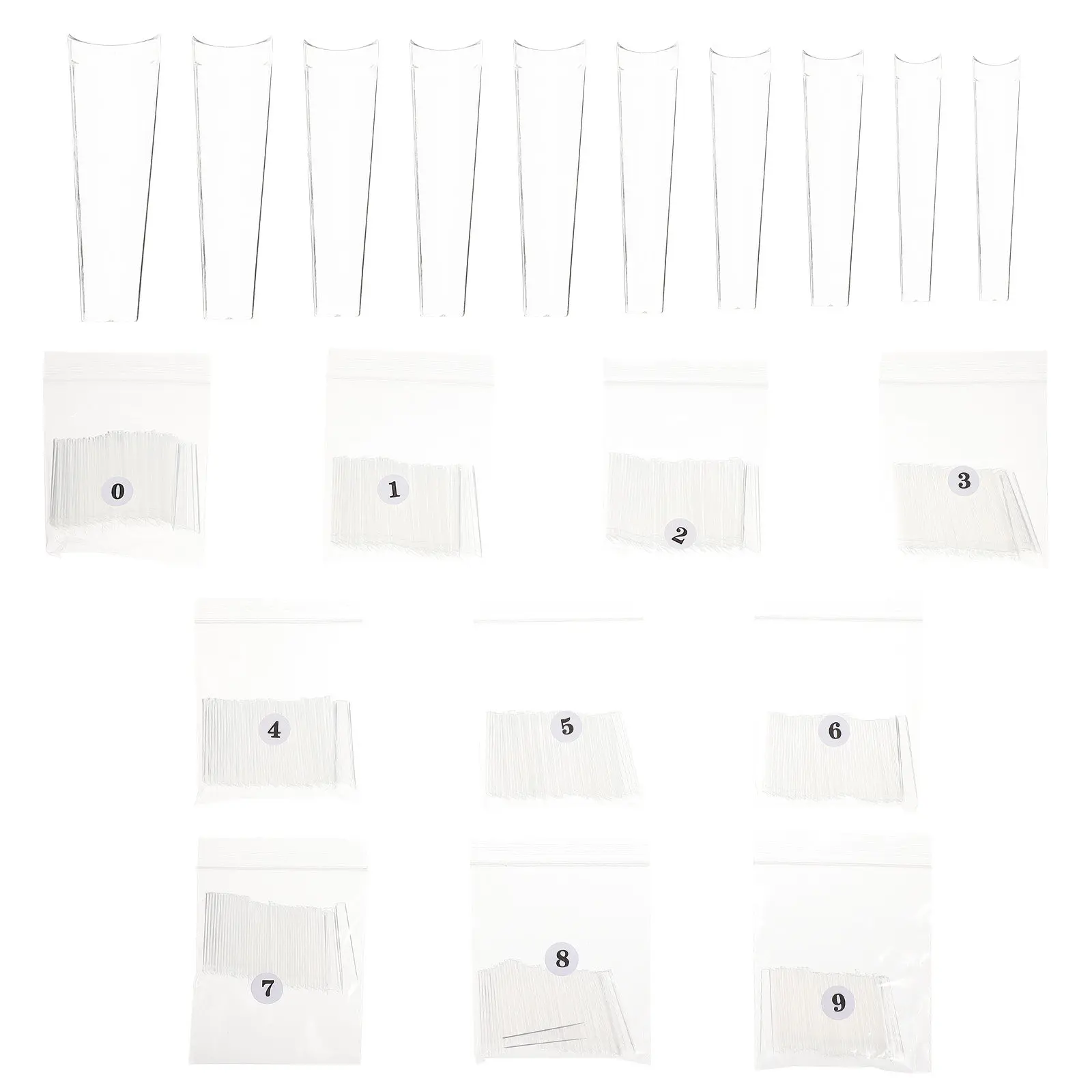 504Pcs French Style Fake Nail Tips Thick ABS False Nail Tips Safe Comfortable DIY Manicure Natural Looking Artificial
