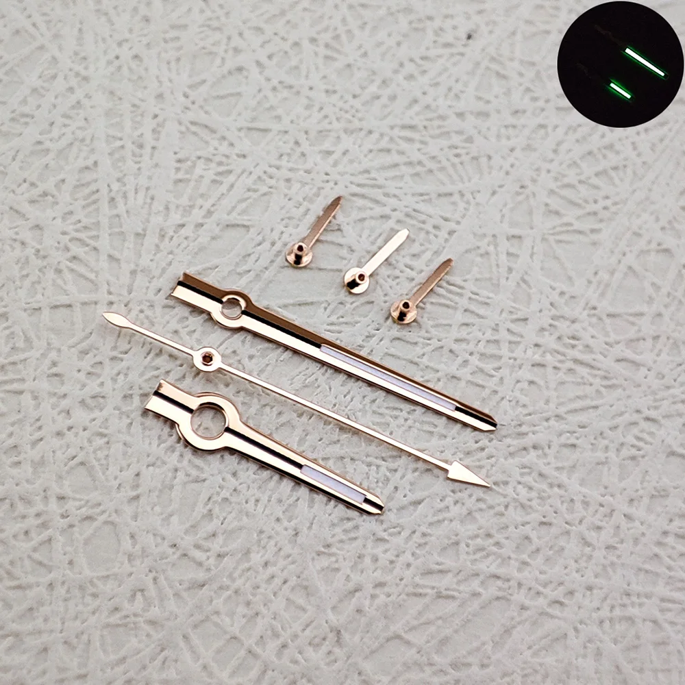 VK63 الأيدي VK63 مؤشر الفضة ثلاثة إبرة الأخضر مضيئة ساعة فضية الملحقات مناسبة لحركة VK63 VK63 الأيدي الثانية #2