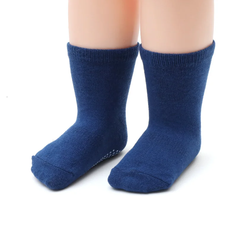 Chaussettes en coton monochromes pour enfants, dessin animé, mignon, nouveau-né, garçon, tout-petit, enfants, filles, 0-7 ans, printemps, automne, 12 paires