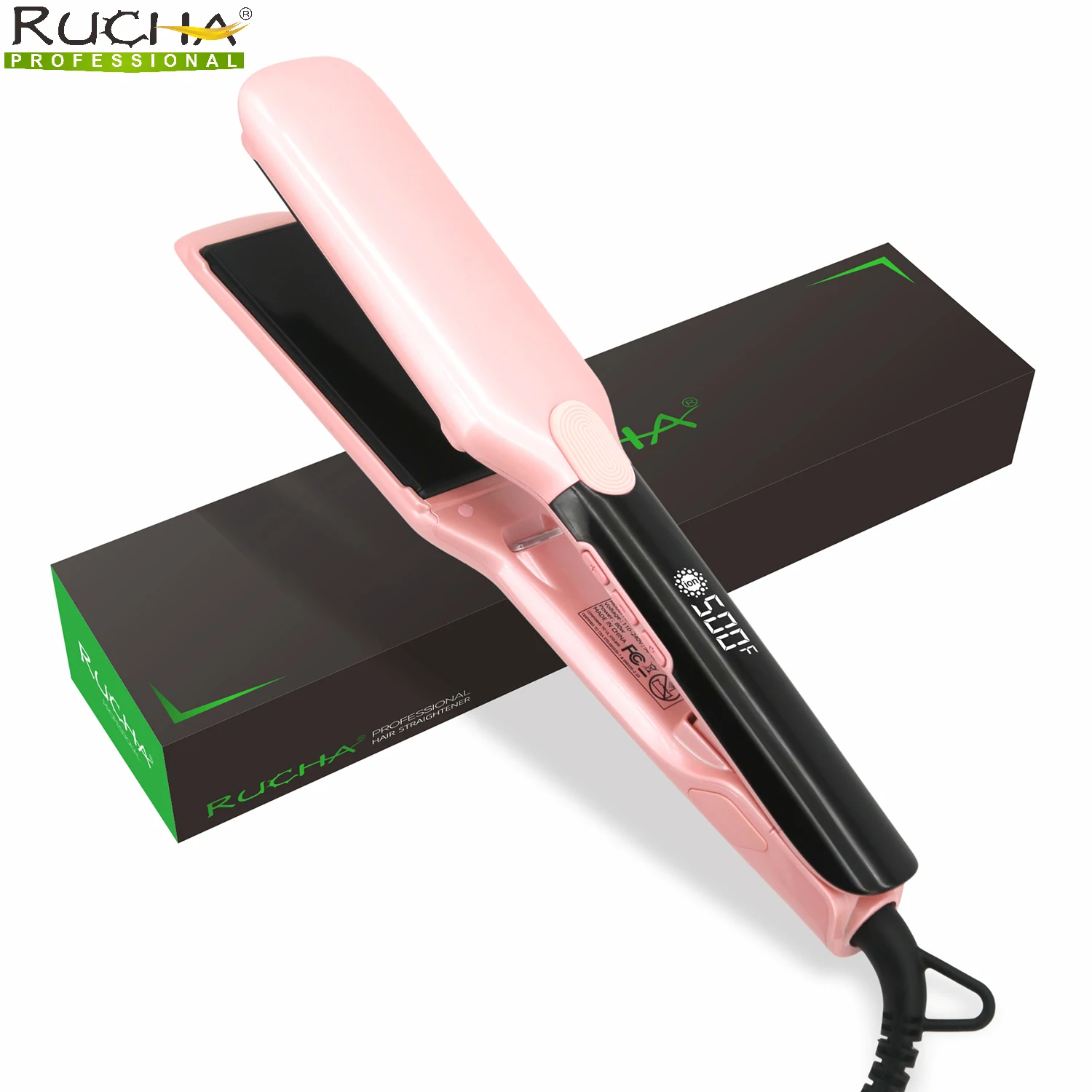 

500F Hair Straightener High Temperature Flat Irons With Ions for Keratin Treatment Frizzy Hair Recovers Damaged Hair