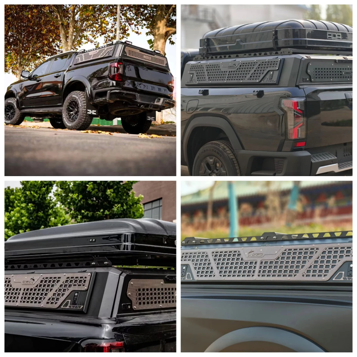 

STLF 4x4 Truck Bed Caps Accessories Camper Shell Canopy For Pickup Half Height Folding Waterproof High Cover