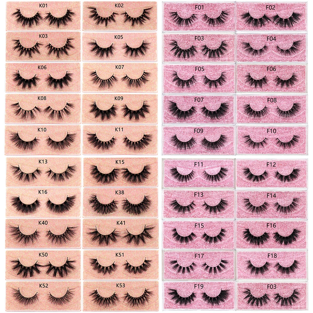 Mink Lashes Wholesale Items For Business 5/10/20/30/45/60/80/110pcs Natural Soft Fluffy Eyelash Extension Mink False Eyelashes