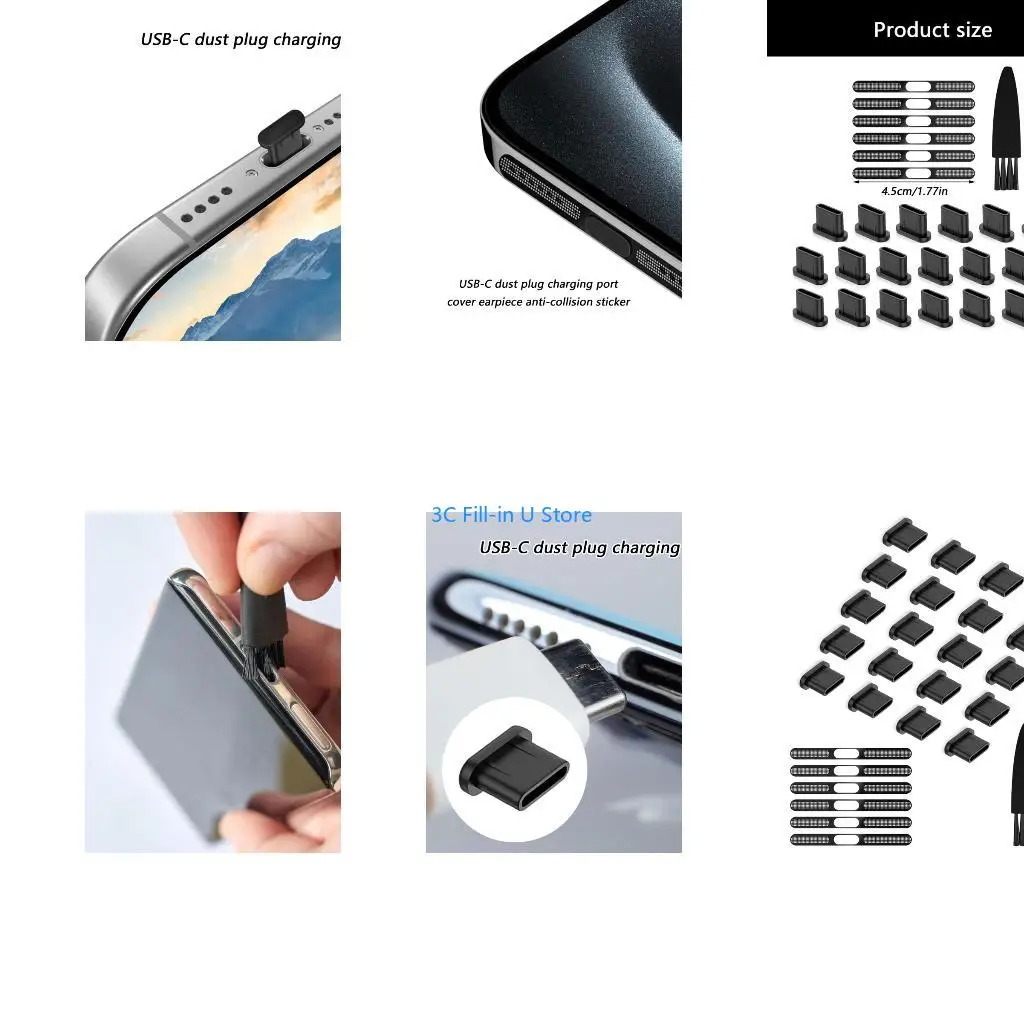 G8TA Thin Paper Charging Port Protector & Earphone Grills Guard Suitable for Phone