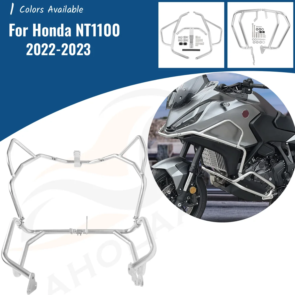 

For Honda NT1100 2022-2023 NT 1100 Bumper Engine Guard Crash Bar Motorcycle Body Frame Slider Stainless steel Protector