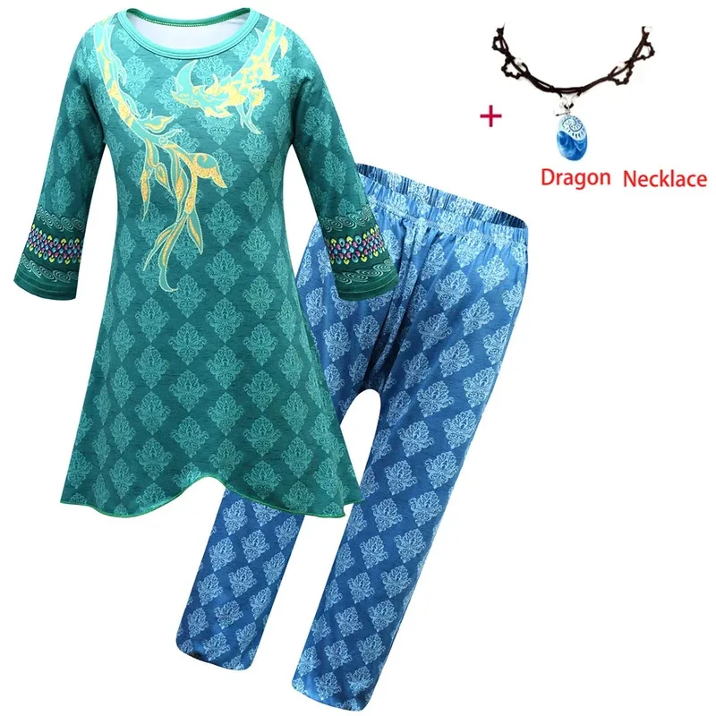 حار رايا والتنين الأخير تأثيري حلي هالوين للأطفال أنيمي تأثيري الملابس يتوهم مجموعة الأطفال أداء زي