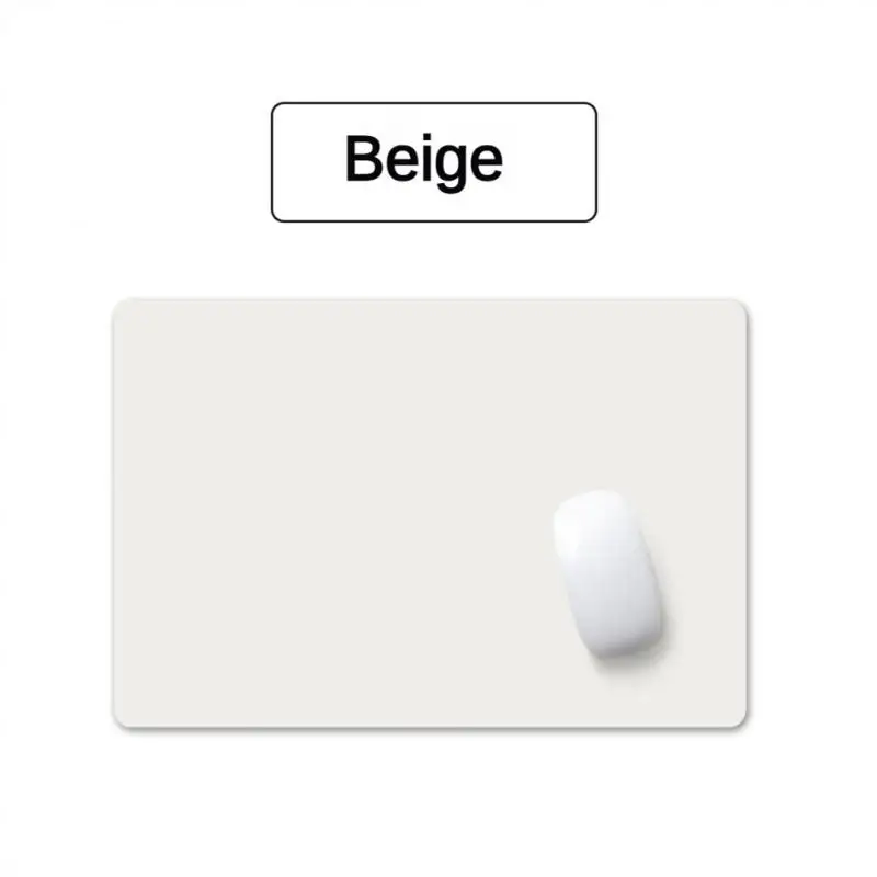 1pcs Leather Mouse Pad Non-slip Solid Color Laptop Desk Pad Game Small Mouse Pad